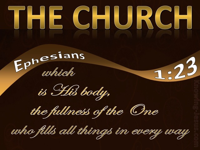 Ephesians 1:23 The Church Which Is His Body (gold)